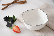 Load image into Gallery viewer, Portofino Silver Rim Snack Bowl