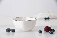 Load image into Gallery viewer, Portofino Silver Rim Snack Bowl