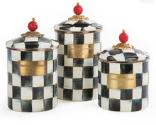 Load image into Gallery viewer, Courtly Check Large Enamel Canister