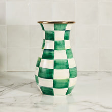 Load image into Gallery viewer, Emerald Check Tall Vase