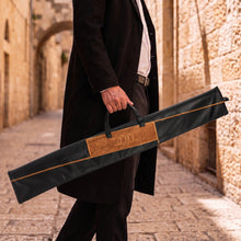 Load image into Gallery viewer, Geometric Fur Leather and Lulav Case - Black