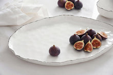 Load image into Gallery viewer, Portofino Large Oval Tray with Silver Rim