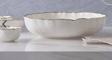 Load image into Gallery viewer, Portofino Gold Rim XL Shallow Bowl