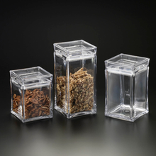 Load image into Gallery viewer, Square Lucite Canisters