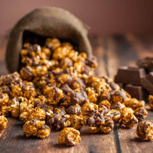 Load image into Gallery viewer, Caramel Chocolate Drizzle Gourmet Popcorn - Medium Bag
