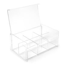 Load image into Gallery viewer, Lucite tea Box - 6 compartment
