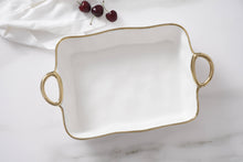 Load image into Gallery viewer, Golden Handles  Rectangular Baking Dish
