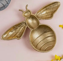 Load image into Gallery viewer, Bee Shaped Gold Tray
