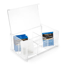 Load image into Gallery viewer, Lucite tea Box - 6 compartment
