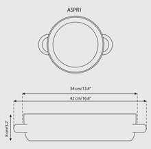 Load image into Gallery viewer, Stoneware Serving Plate with Handles 13.4"
