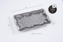 Load image into Gallery viewer, Silver Bead Small Platter
