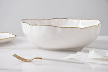 Load image into Gallery viewer, Portofino Gold Rim Large Bowl
