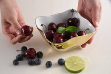 Load image into Gallery viewer, Gold Square Snack Bowl
