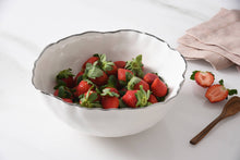 Load image into Gallery viewer, Portofino Silver Rim Medium Bowl
