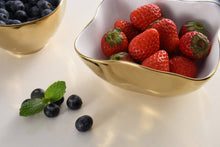 Load image into Gallery viewer, Gold Square Snack Bowl
