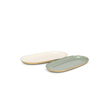 Load image into Gallery viewer, Sage Green Small Oval Enamel Tray
