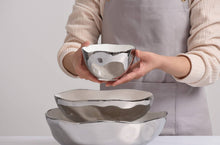 Load image into Gallery viewer, Silver and White Small Bowl
