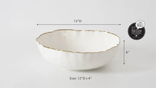 Load image into Gallery viewer, Portofino Gold Rim Large Bowl
