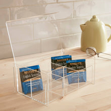 Load image into Gallery viewer, Lucite tea Box - 6 compartment
