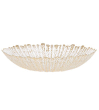 Load image into Gallery viewer, Rufolo Glass Gold Large Serving Bowl

