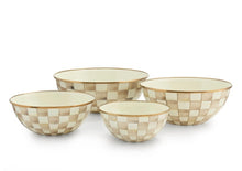 Load image into Gallery viewer, Enamel Everyday Bowl Mocha Check
