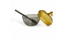 Load image into Gallery viewer, Smoke and Gold Medium Honey Dish
