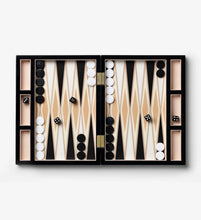 Load image into Gallery viewer, Lacquered Backgammon - Black Beige
