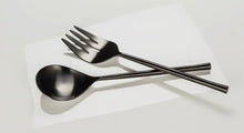 Load image into Gallery viewer, Matte Black Finish Salad Servers
