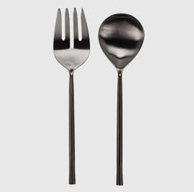 Load image into Gallery viewer, Matte Black Finish Salad Servers
