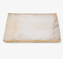 Load image into Gallery viewer, White Quartz Challah Board with Gold Rim
