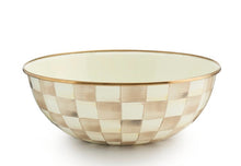 Load image into Gallery viewer, Enamel Everyday Bowl Mocha Check
