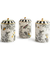 Load image into Gallery viewer, Butterfly toile canister set of 3
