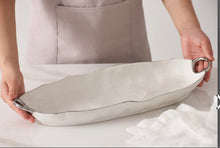Load image into Gallery viewer, Porcelain Deep Long Server with Silver Handles
