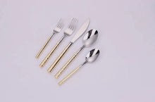 Load image into Gallery viewer, Ombre Gold Handle Flatware Set, Service For 4
