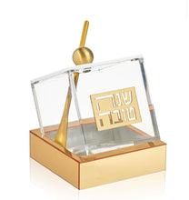 Load image into Gallery viewer, RH Gold Tilt Lucite Honey Dish
