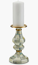 Load image into Gallery viewer, Sterling Check Medium Pillar Candlestick
