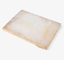Load image into Gallery viewer, White Quartz Challah Board with Gold Rim
