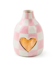Load image into Gallery viewer, Rosy Check Heart Bud Vase
