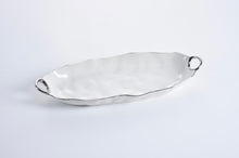 Load image into Gallery viewer, Porcelain Deep Long Server with Silver Handles
