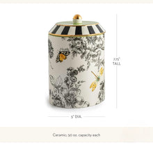 Load image into Gallery viewer, Butterfly toile canister set of 3
