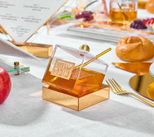 Load image into Gallery viewer, RH Gold Tilt Lucite Honey Dish
