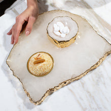 Load image into Gallery viewer, Kiva Platter and Challah Board - Crystal and Gold

