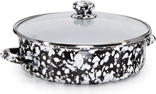Load image into Gallery viewer, Speckled Small Sautee Pan-Black Swirl
