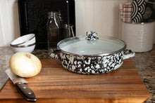Load image into Gallery viewer, Speckled Small Sautee Pan-Black Swirl
