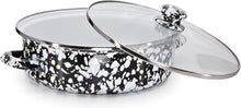 Load image into Gallery viewer, Speckled Small Sautee Pan-Black Swirl
