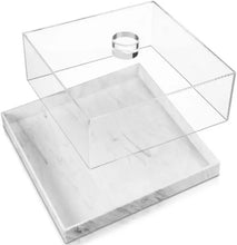 Load image into Gallery viewer, Square Marble Lucite Cake Holder
