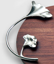 Load image into Gallery viewer, Ginkgo Wood Oval Tray W/ Knife
