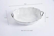 Load image into Gallery viewer, Silver Handle Deep Oval Server
