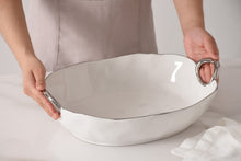 Load image into Gallery viewer, Silver Handle Deep Oval Server
