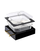 Load image into Gallery viewer, Lucite Pan Holder 8x8 (black and gold)
